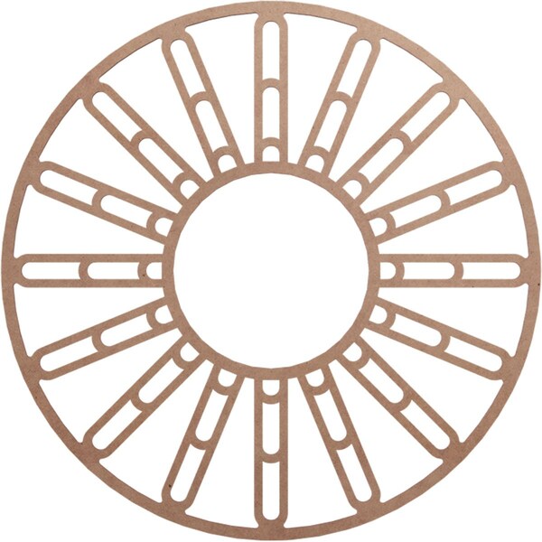 Ekena Millwork Hale Wood Fretwork Pierced Ceiling Medallion, Wood (Paint Grade), 32"OD x 11 5/8"ID x 3/8"T CMWP32X32X0375HHMF - main